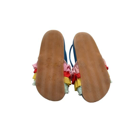 Hanna Andersson Rainbow Ruffle Sandals Size 7c - Picture 3 of 4